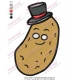 Cartoon Potato Vegetable Embroidery Design